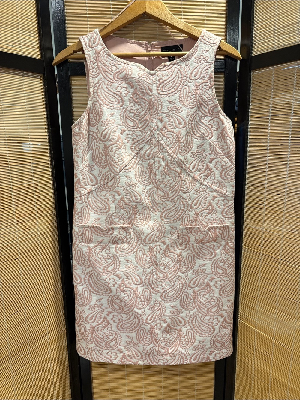 Victoria Beckham for Target Pink Paisley Jacquard Sleeveless Shift Dress